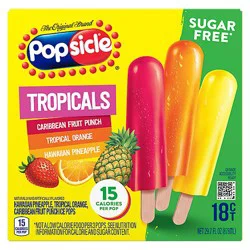 Popsicle Ice Pops Sugar Free Tropicals - 18 Count
