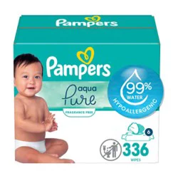 Pampers Aqua Pure Sensitive 6x Pop Top Baby Wipes - 336 Count