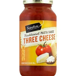 Signature Select Pasta Sauce Traditional Three Cheese Jar - 25 Oz