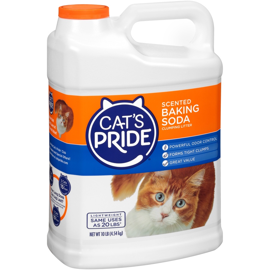 slide 4 of 7, Cat's Pride Baking Soda Advanced Odor Control Scented Multi-Cat Clumping Litter, 10 lb