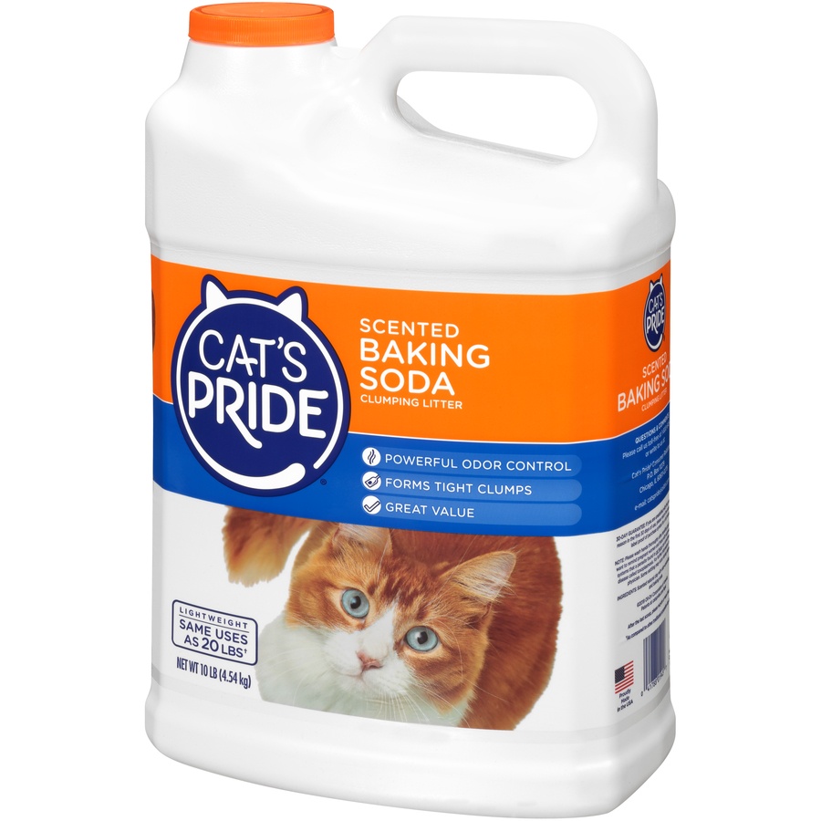 slide 3 of 7, Cat's Pride Baking Soda Advanced Odor Control Scented Multi-Cat Clumping Litter, 10 lb