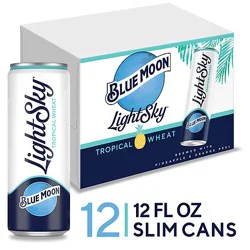 Blue Moon Light Sky Tropical Wheat Craft Beer 4% Abv Cans - 12-12 Fl. Oz.