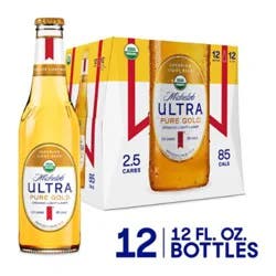 Michelob Ultra Pure Gold Organic American Lager Beer In Bottles - 12 - 12 Fl. Oz.