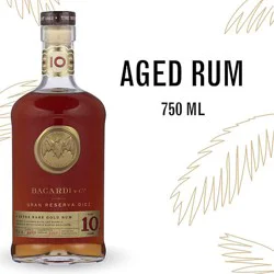 Bacardi Rum Gran Reserva Diez 80 Proof - 750 Ml