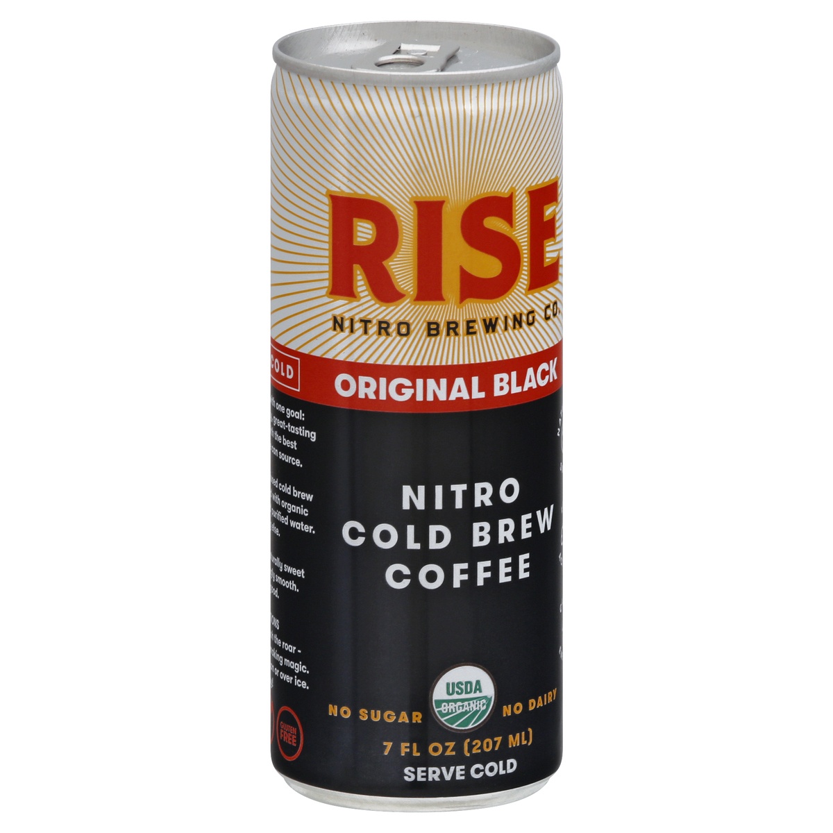 slide 2 of 10, Rise Brewing Co. Original Black Nitro Cold Brew Coffee - 7 fl oz Can, 