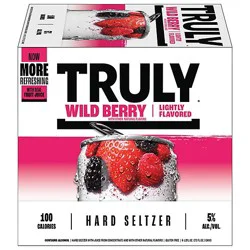 Truly Hard Seltzer Wild Berry 5% Abv Slim Cans - 6-12 Fl. Oz.