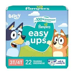 Pampers Easy Ups Size 3t To 4t Boys Training Underwear - 22 Count