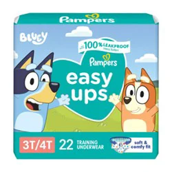Pampers Easy Ups Size 3t To 4t Boys Training Underwear - 22 Count