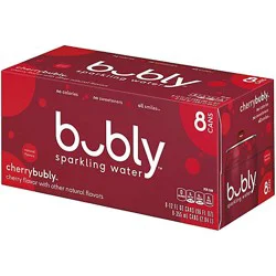 Bubly Sparkling Water Cherry Cans - 8-12 Fl. Oz.