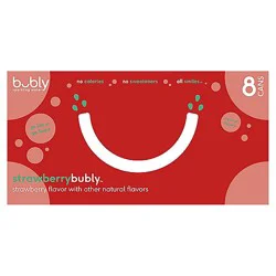 Bubly Sparkling Water Strawberry Cans - 8-12 Fl. Oz.
