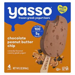Yasso Frozen Greek Yogurt Bars Chocolate Peanut Butter - 4-3.5 Fl. Oz.