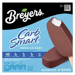 Breyers Carbsmart Vanilla Bars Frozen Dairy Dessert - 6 Count