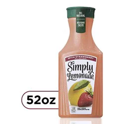 Simply Lemonade Juice All Natural With Strawberry - 52 Fl. Oz.