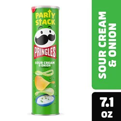 Pringles Potato Crisps Chips Sour Cream And Onion Lunch Snacks - 7.1 Oz