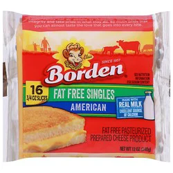 Borden American Fat Free Singles - 12 Oz