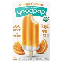 Goodpop Pops Orange N Cream - 4-2.5 Fl. Oz.