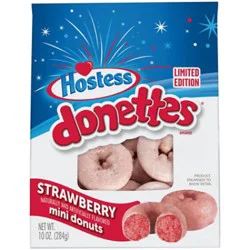 Hostess Strawberry Flavored Donettes Donuts Bag - 10 Oz