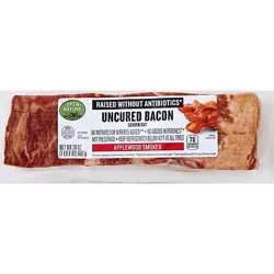 Open Nature Bacon Applewood Smoked Center Cut Uncured - 24 Oz