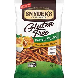 Snyder's Of Hanover Gluten Free Honey Mustard And Onion Pretzel Sticks - 7 Oz