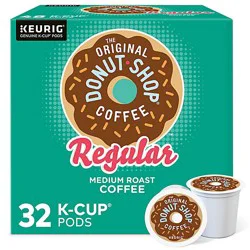 The Original Donut Shop Regular Medium Roast Coffee Single Serve K Cup Pods - 32 Count