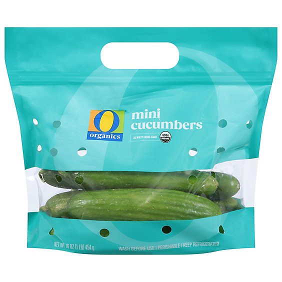 slide 1 of 1, O Organics Mini Cucumbers - 16 Oz, 16 oz