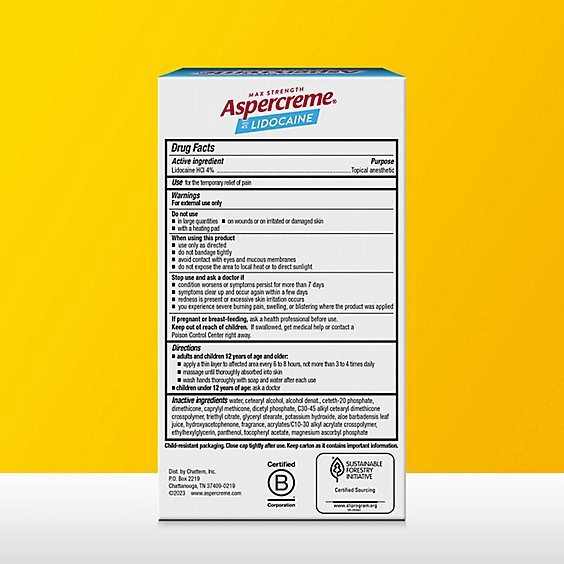 slide 1 of 1, Aspercreme Foot Pain W Lidocaine - 4 Oz, 4 oz