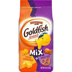 Goldfish Mix Xtra Cheddar + Pretzel Crackers - 6.6 Oz