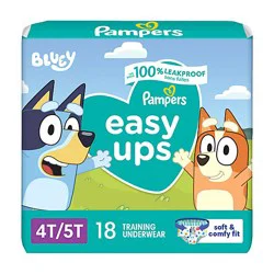 Pampers Easy Ups Size 4t To 5t Boys Training Underwear - 18 Count