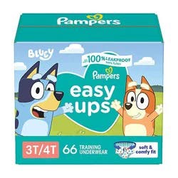Pampers Easy Ups Size 3t To 4t Boys Training Underwear - 66 Count