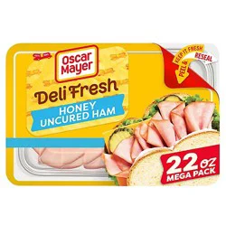 Oscar Mayer Deli Fresh Honey Uncured Sliced Ham Deli Lunch Meat Mega - 22 Oz