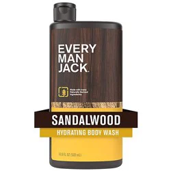 Every Man Jack Sandalwood Hydrating Mens Body Wash - 16.9 Oz