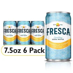 Fresca Soda Flavored Sparkling Sugar Free Zero Calorie Original Citrus Mini Can - 6-7.5 Fl. Oz.