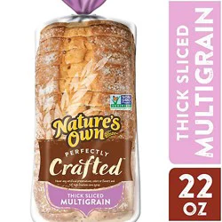 Natures Own Perfectly Crafted Multigrain Bread Thick Sliced Non-Gmo Sandwich Bread - 22 Oz