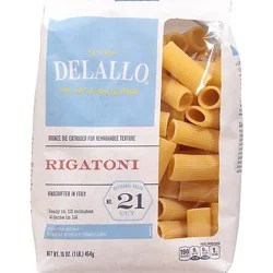 Delallo Pasta Bag Rigatoni - 16 Oz