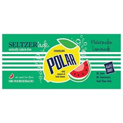 Polar Seltzer Lemonade Watermelon - 8-12 Fl. Oz.