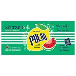 Polar Seltzer Lemonade Watermelon - 8-12 Fl. Oz.