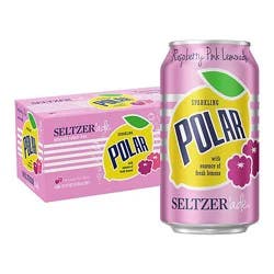 Polar Seltzer Water Pink Lemonade Raspberry - 8-12 Fl. Oz.