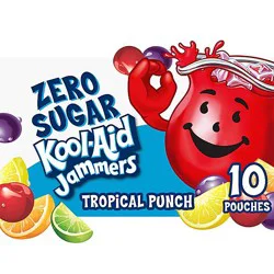 Kool-Aid Jammers Tropical Punch Zero Sugar Artificially Flavored Soft Drink - 10 - 6 Fl. Oz.