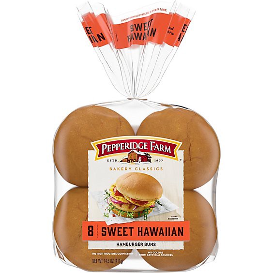 slide 1 of 1, Pepperidge Farm Bakery Classics Sweet Hawaiian Hamburger Buns - 14.5 Oz, 14.5 oz