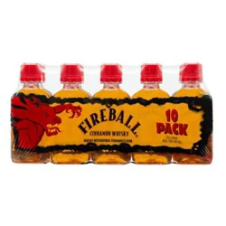 Fireball Hot Cinnamon Blended Whiskey 66 Proof Plastic Bottles - 10-50 Ml