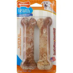 Nylabone Daily Health Dog Treat Dog Chew Roast Beef Flavor 2 Count - 6.4 Oz