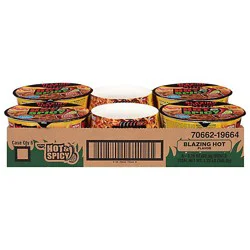 Nissin Bowl Noodles Ramen Noodle Soup Hot & Spicy Super Picante Flavor - 6-3.26 Oz