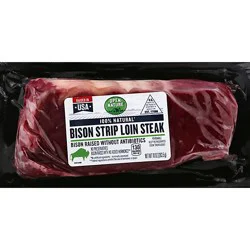 Open Nature Bison Steak Ny Loin - 10 Oz