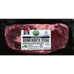 Open Nature Bison Steak Ribeye Boneless - 10 Oz