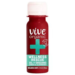 Vive Organic Oil Of Oregano And Ginger Wellness Rescue Shot Bottle - 2 Oz