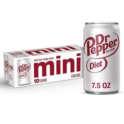 Dr Pepper Diet Soda Cans - 10-7.5 Fl. Oz.