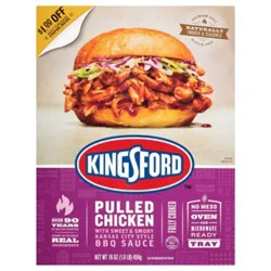 Kingsford Smoked Pulled Chicken With Kansas City Style Bbq Sauce - 1 Lb