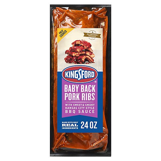 slide 1 of 1, Kingsford Kansas City Style Pork Ribs - 24 Oz, 24 oz