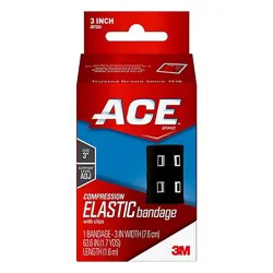 Ace Elastic Bandage 1.7yds Black - Each
