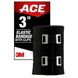Ace Elastic Bandage 1.7yds Black - Each